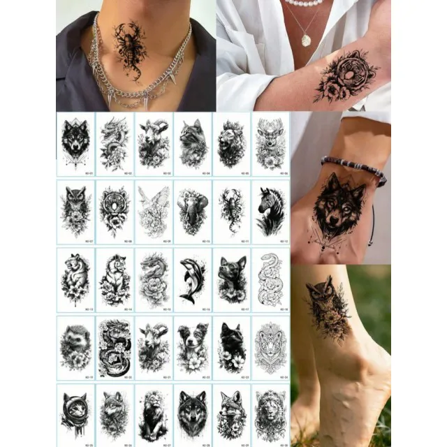 Set 30 manjših tatujev za moške KC-01